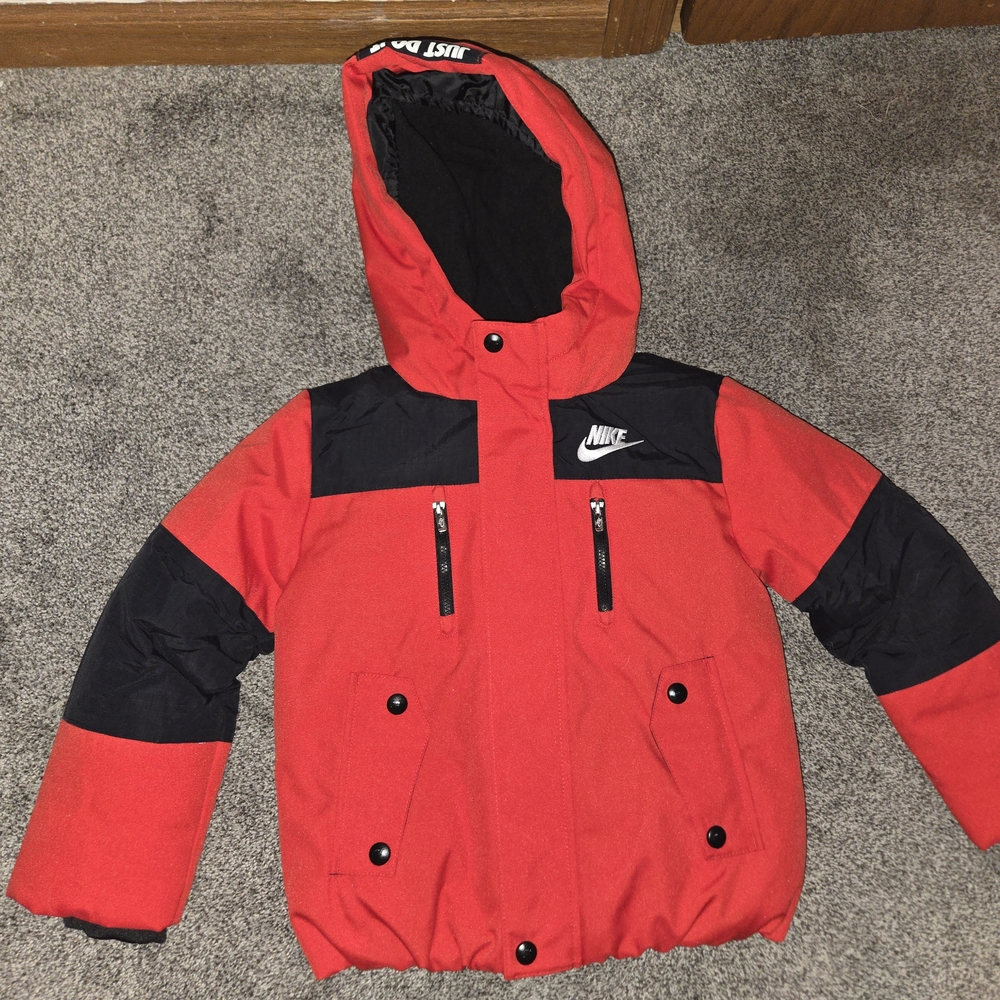 Nike Kids Red and Black Winter Jacket